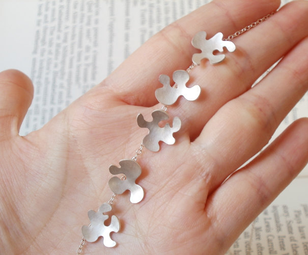 Sterling Silver Petal Necklace, Handmade, Free Shipping on Luulla