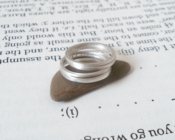 Sterling Silver Stacking Ring Set Of 2, Everyday Jewelry Handmade In ...